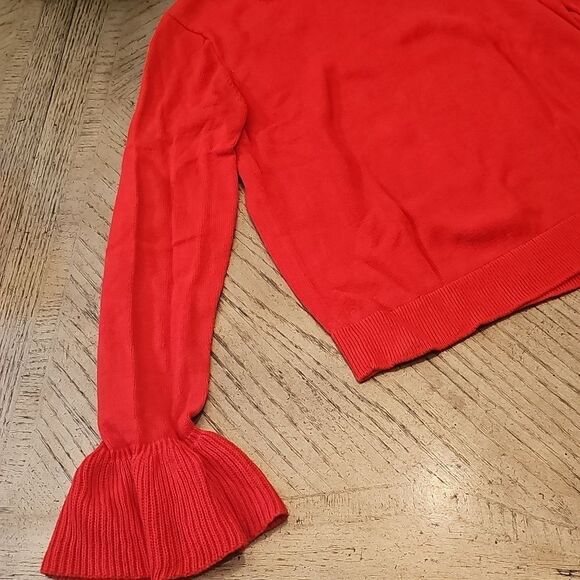 J. Crew Vibrant Red Knit Sweater Size M - Picture 3 of 9